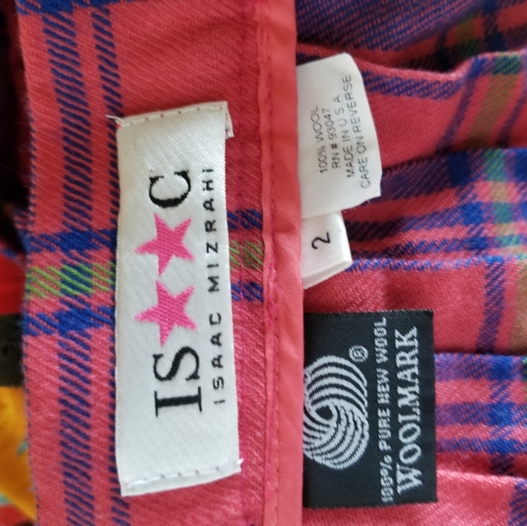 Colorful plaid double buckle wool skirt - Picture 6 of 6